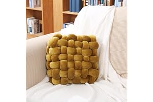 Awcvire Knot Throw Pillow Home Decoration Cushion, Home Office Sofa Room Decor Yard for Boys Girls, Multicolor Selection Square Decorative Plush Cushion (S-4.7"×11.8"×13", Olive)