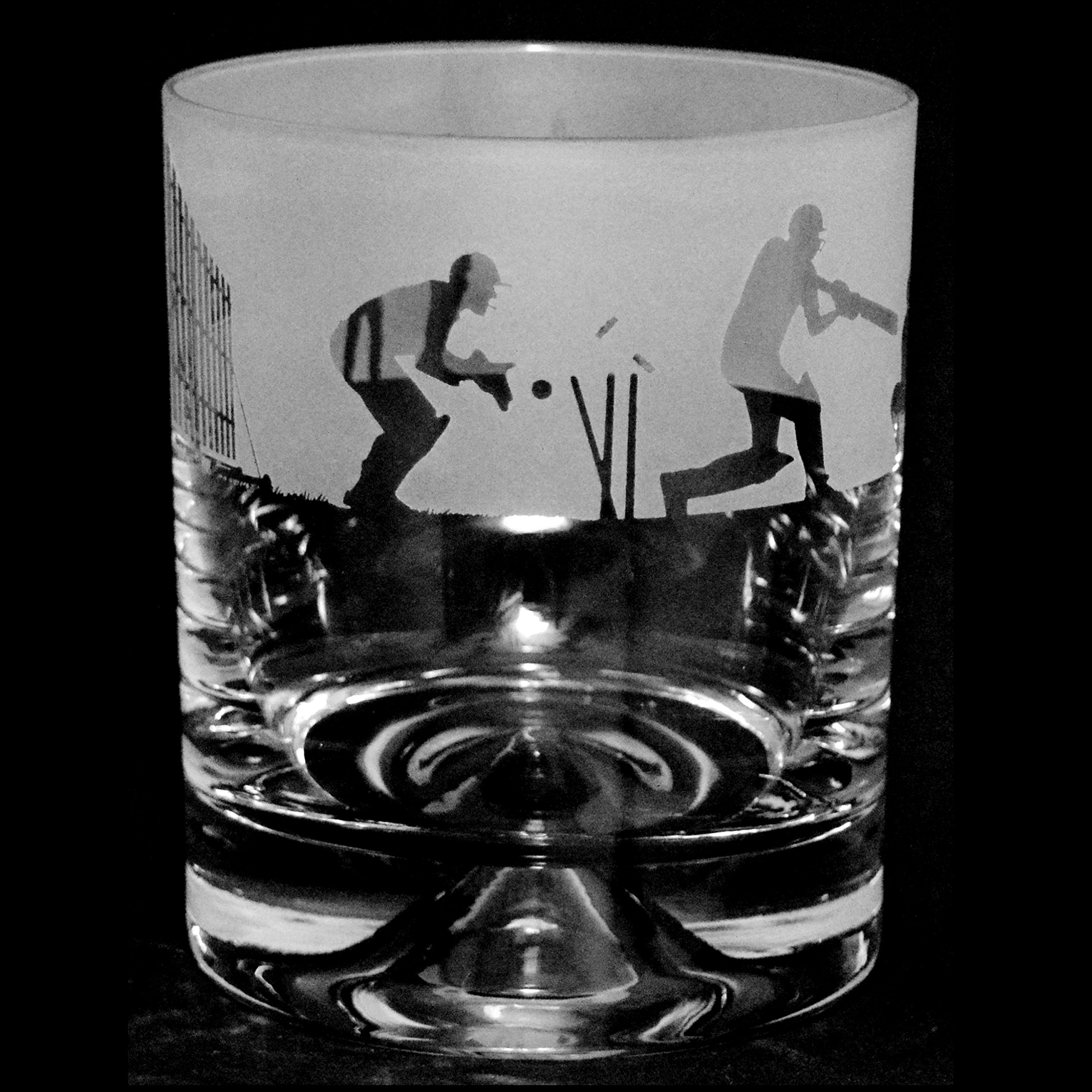 Animo Glass Cricket Whisky Tumbler