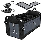 TRUNKCRATEPRO Premium Multi Compartments Collapsible Portable Trunk Organizer for Car, Auto, SUV, Truck, Minivan (Charcoal. Gray) New Version