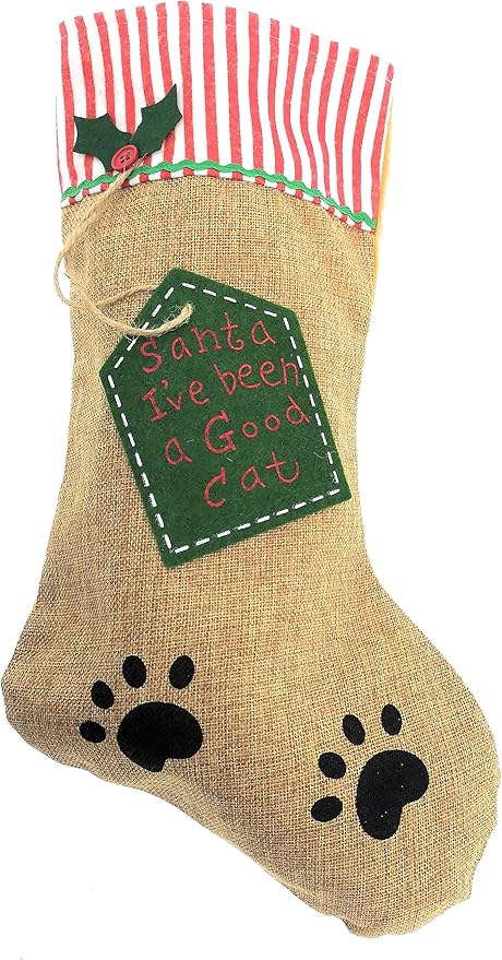 Mc Trend Chaussette De Noel Pour Chat Animal De Compagnie Cadeau De Noel Chaussette De Saint Nicolas Amazon Fr Cuisine Maison