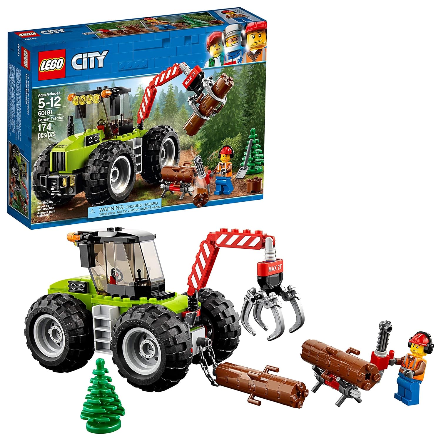 Best Lego City Forest Tractor 60181 Building Kit 174 Piece