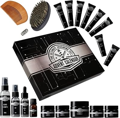 KreativeKraft Advent Calendar 2025 Beard Grooming Kit for Men