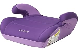 Cosco Topside Backless Booster Car Seat, Lightweight Booster Seats for Cars 40-100 lbs, Backless Booster Seat for Car, Grape