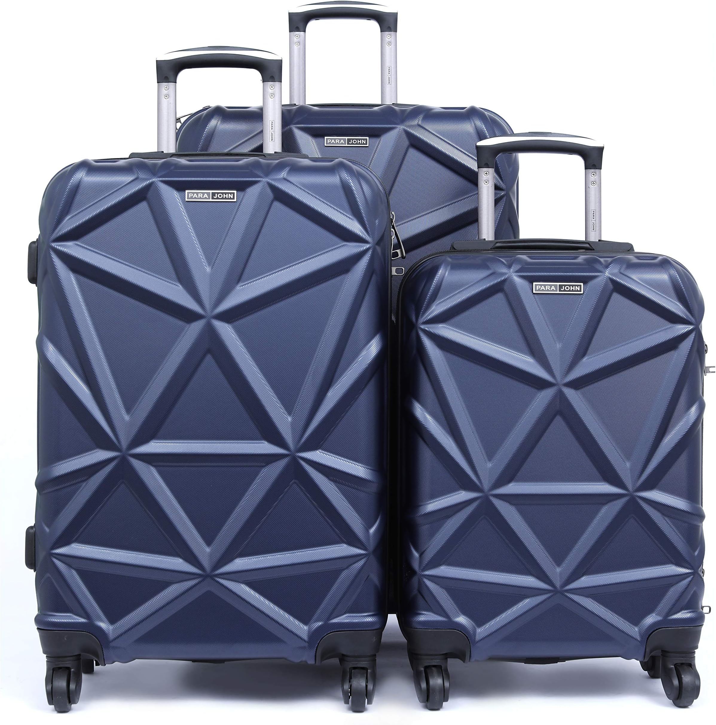 PARAJOHN Matrix 3Piece Hard Trolley Luggage Set Dark Blue price in UAE