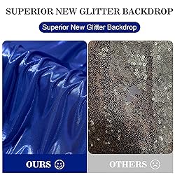 10x10ft Thick Royal Blue Glitter Backdrop Curtain