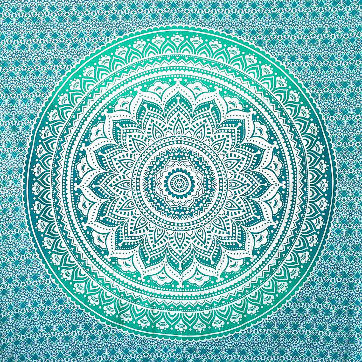 MOMOMUS Sandfree Extra Large Beach Towels for Adults - Mandala Style, Lightweight and Familiar - Sandproof Beach Blanket - Turquoise, 210 x 230 cm