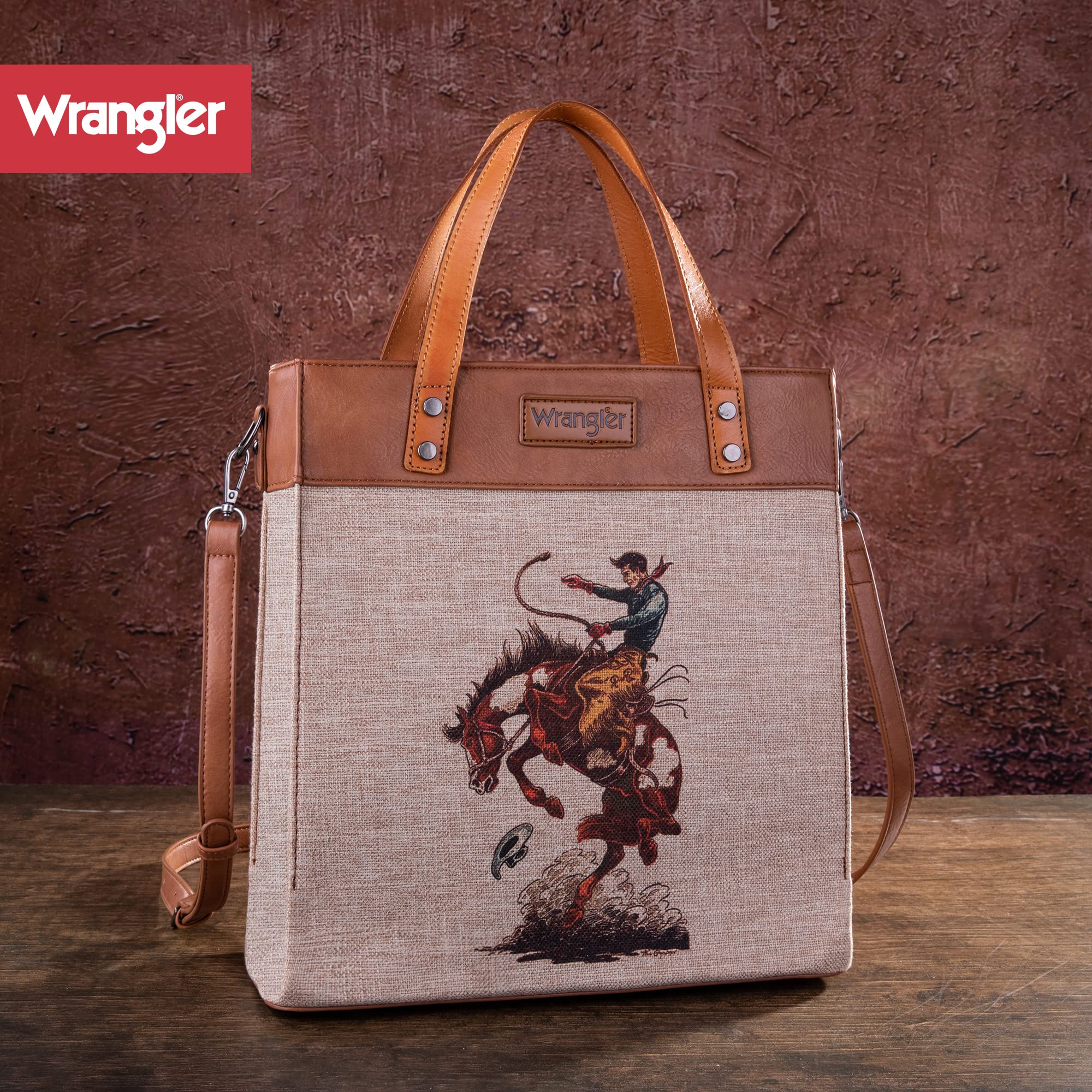 Montana West Wrangler Aztec Shoulder Bag Canvas Top Handle Handbags for Women