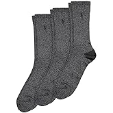 Polo Ralph Lauren mens Super Soft Ragg Casual Crew Socks - 3 Pair Pack - Heel-toe Reinforcement