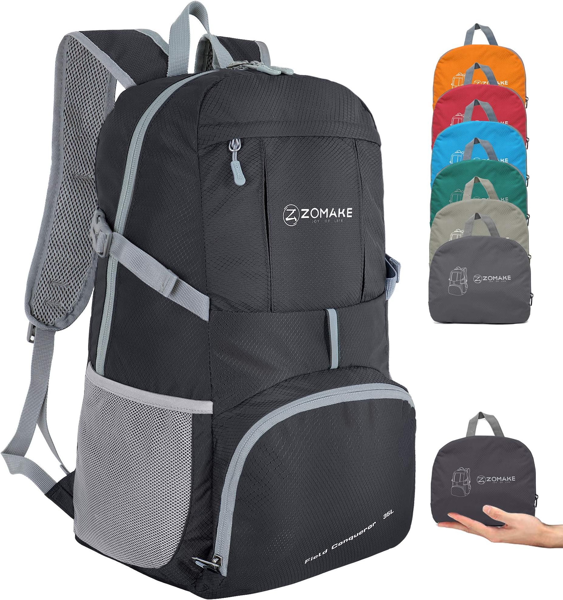 ZOMAKE Hiking Backpack 35L Lightweight Backpack Water Resistant Packable Backpack Travel Daypack for Women Men