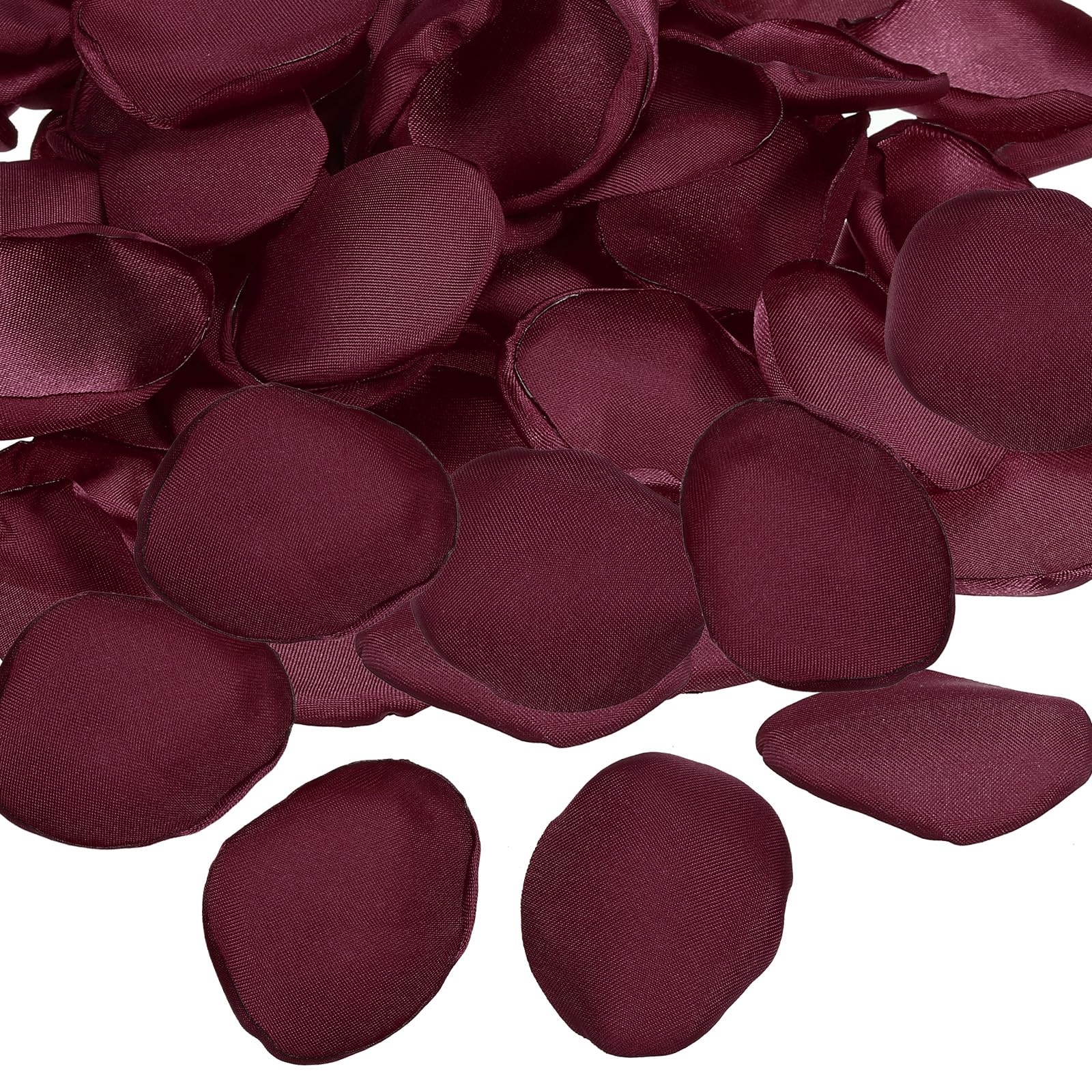 PATIKIL Silk Rose Petals, 100 Pcs Artificial Flower Petals for Wedding Decorations, Romantic Night, Aisle Scatter Petals, Dark Burgundy