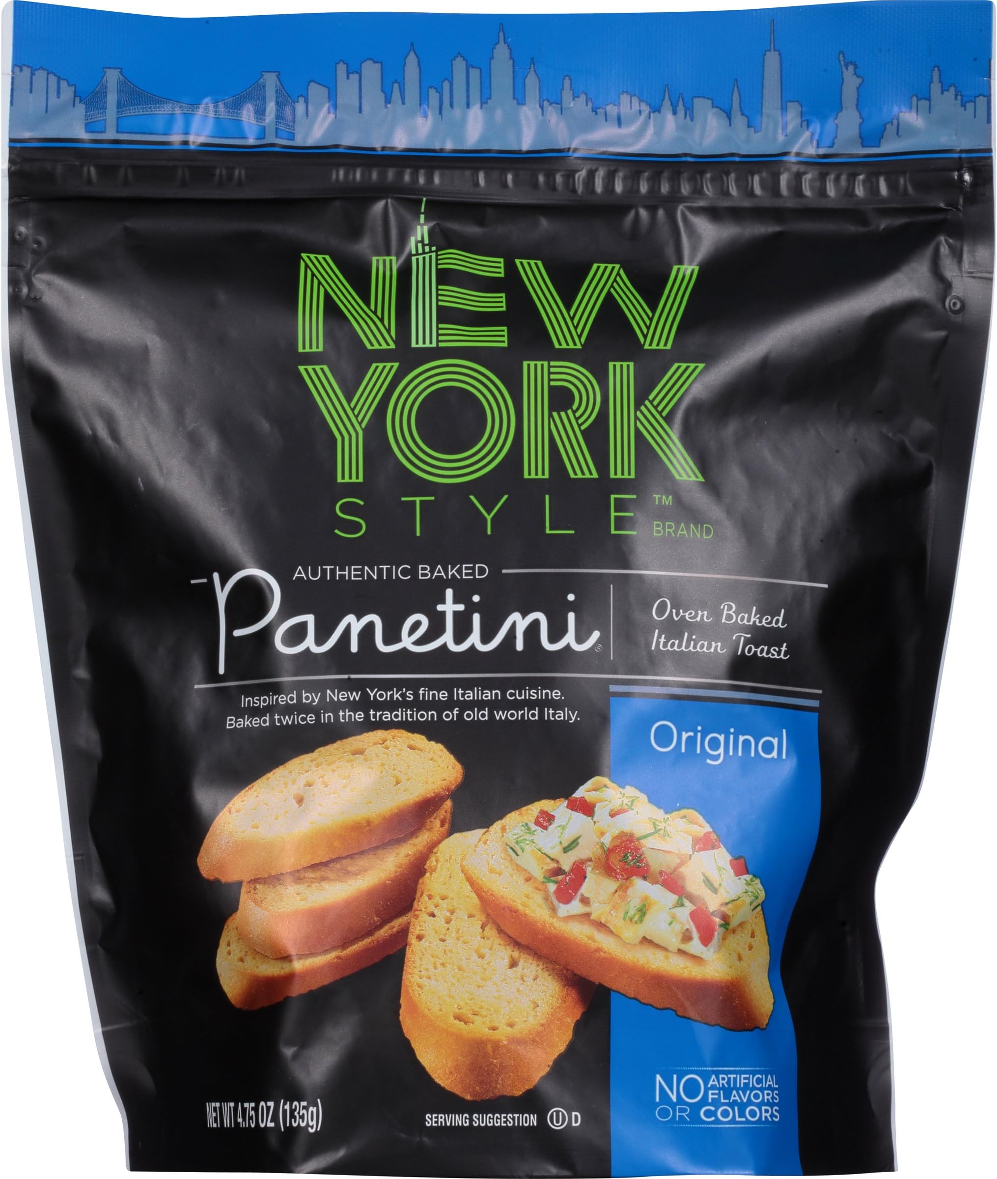 New York Style Panetini Crackers, Original, 4.75 Ounce
