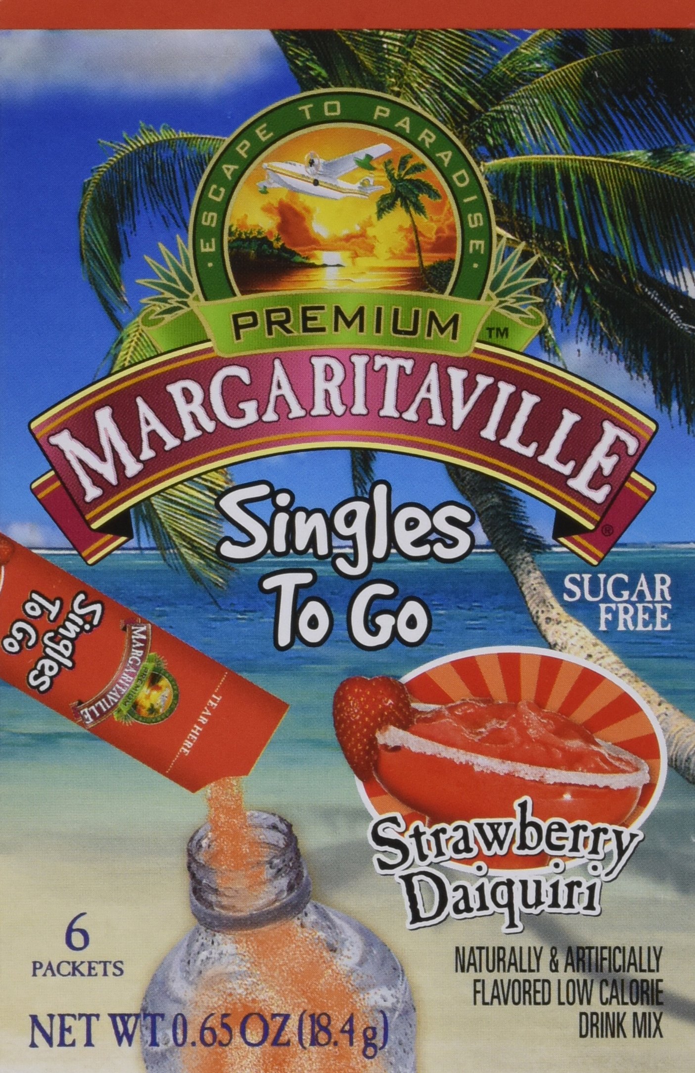 Margaritaville Singles to Go Drink Mix, Margarita, 6 Count