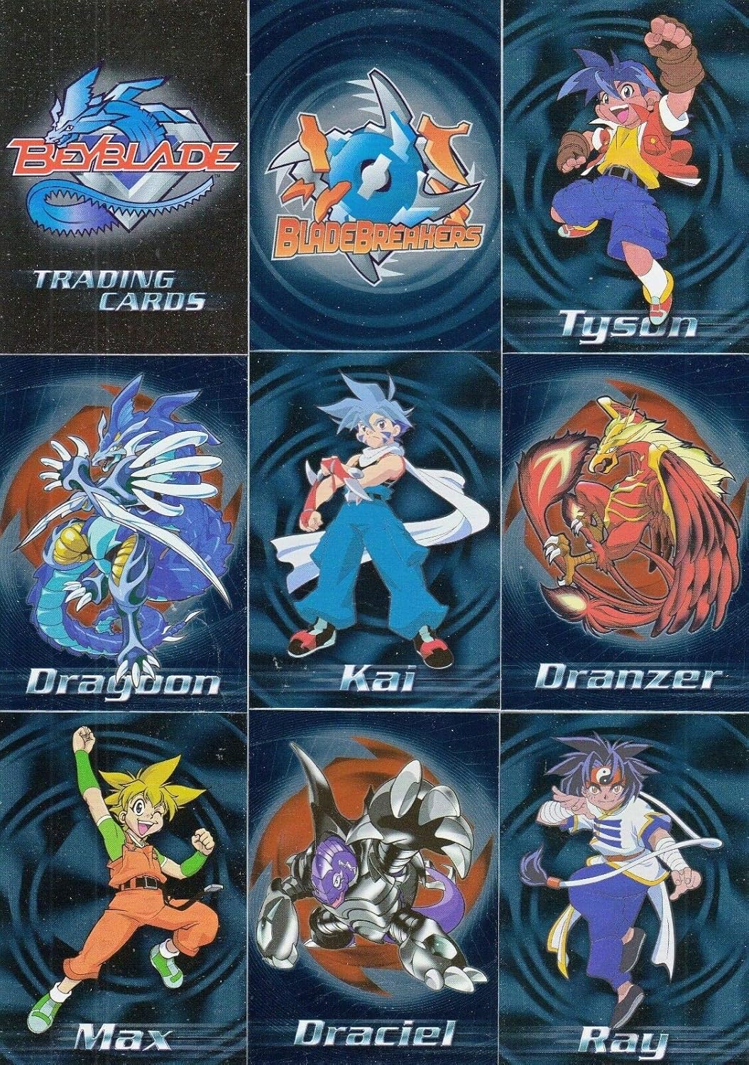 BEYBLADE 2003 CARDS INC. COMPLETE FOIL PARALLEL CARD SET