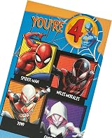 UK Greetings Marvel Spiderman 4th Birthday Card For Boys Badge Envelope view 4