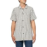 KARL LAGERFELD Men's Knit Short Sleeve Button Front Woven Dress