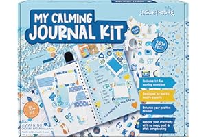 jackinthebox Calming Journal Kit for Girls Ages 8-12, 242 pcs, Scrapbooking Journal Set for Teen & Tween Girls,10 Fun Gratitude Exercises, Journal Art & Craft Kit, Ideal Gift for Girls 8 9 10 11 12