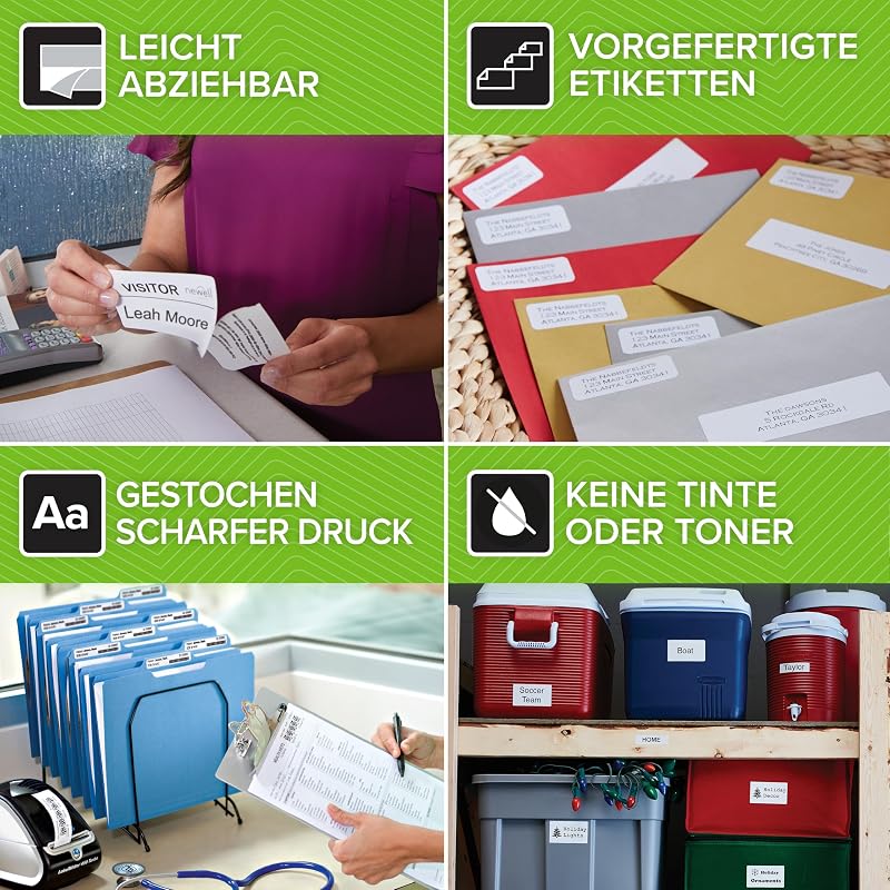 Original LabelWriter Mehrzwecketiketten | 54 mm x 70 mm | 12 Rollen mit je 320 leicht ablösbaren Etiketten (3.840 Stück) | für LabelWriter Etikettendrucker und Beschriftungsgerät