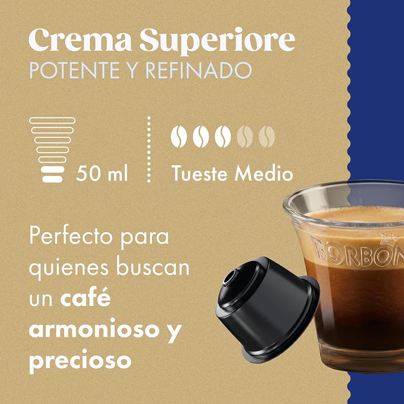 Crema Superiore - 64 cápsulas de café - Potentes e refinadas - Compatível com máquinas® de café Nescafè®* Dolce Gusto*
