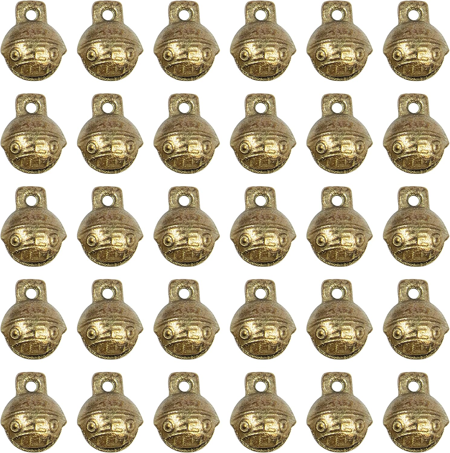 AUEAR, 30 Pack Antique Gold Bells Tibetan Brass Bells
