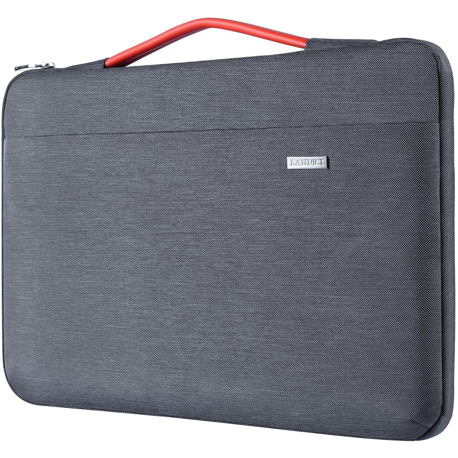 LANDICI Laptop Case Sleeve 14 15 Inch with Handle, 360°Protective Waterproof Computer Cover Bag for MacBook Air M2/M3 15,MacBook Pro 14/15, HP Chromebook 14, Grey