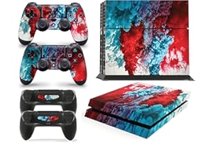 GIZMOZ N GADGETZ PS4 Console Colour Explosion Skin Decal Vinal Sticker + 2 Controller Skins Set