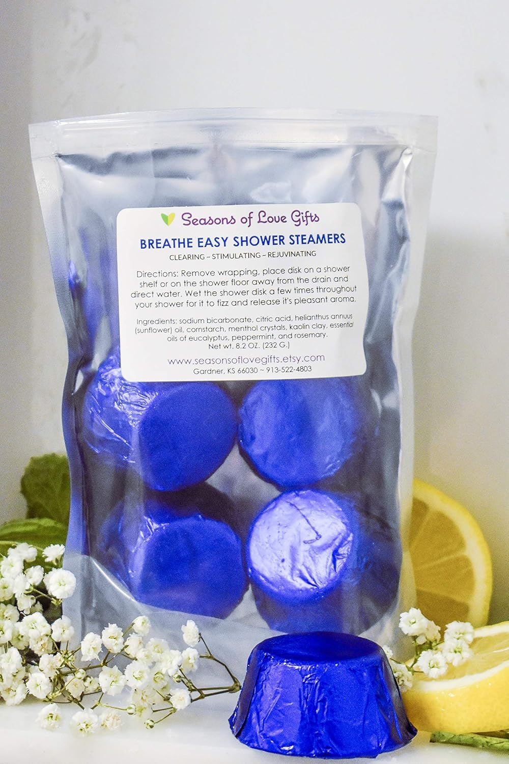 Breathe Easy Shower Steamers Sinus Shower Steamer