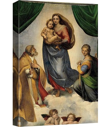 Amazon.com: Sistine Madonna Raphael Renaissance Oil Painting