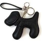 VersaKits Dog Keychains Leather Craft Soft and Adorable Puppy Bag Charm Accessory for Backpack Purse Strap