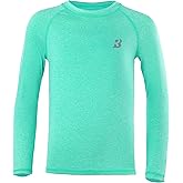Roadbox Boys Rash Guard Swim Shirt, UPF 50 Sun Protection Long Sleeve, Quick Dry Swimming Fishing Shirts for Kids Youth