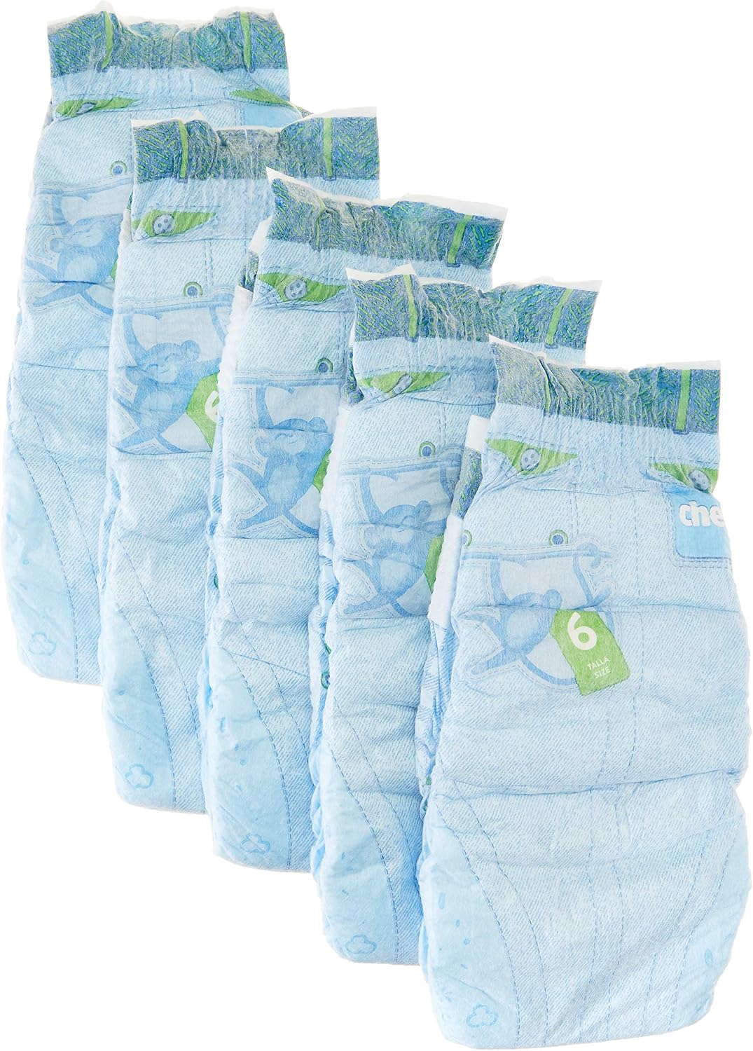 Chelino Fashion & Love Talla 6 packs of 27 nappies (162 nappies), White, Talla 6 (162 Pañales)