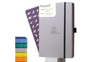 DINGBATS* NOTEBOOKS Dingbats - Earth Dotted A5 Medium Notebook, Glicine Arctic - Hardcover - Cream 100gsm Ink-Proof Paper - Numbered Pages, Index & Key Pages