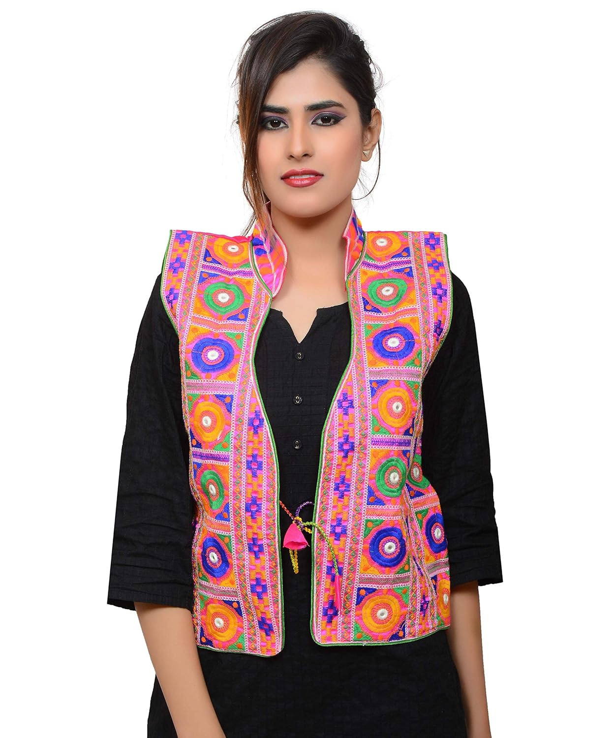 banjara women's poly cotton kutchi waist jacket