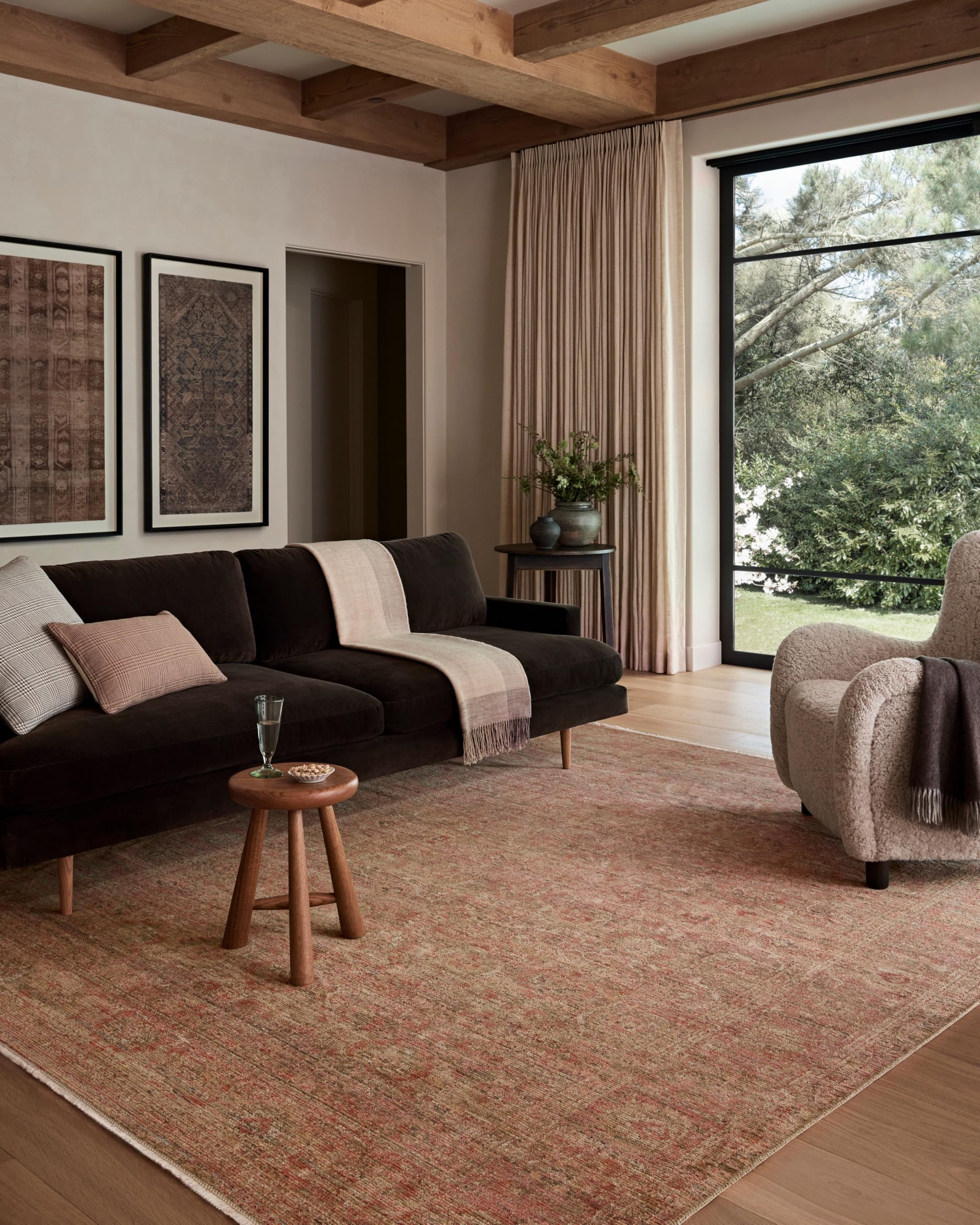 Photo 1 of Loloi Amber Lewis Molly Collection MOL-09 Brick/Bark 8'-6" x 12' Low Pile Area Rug