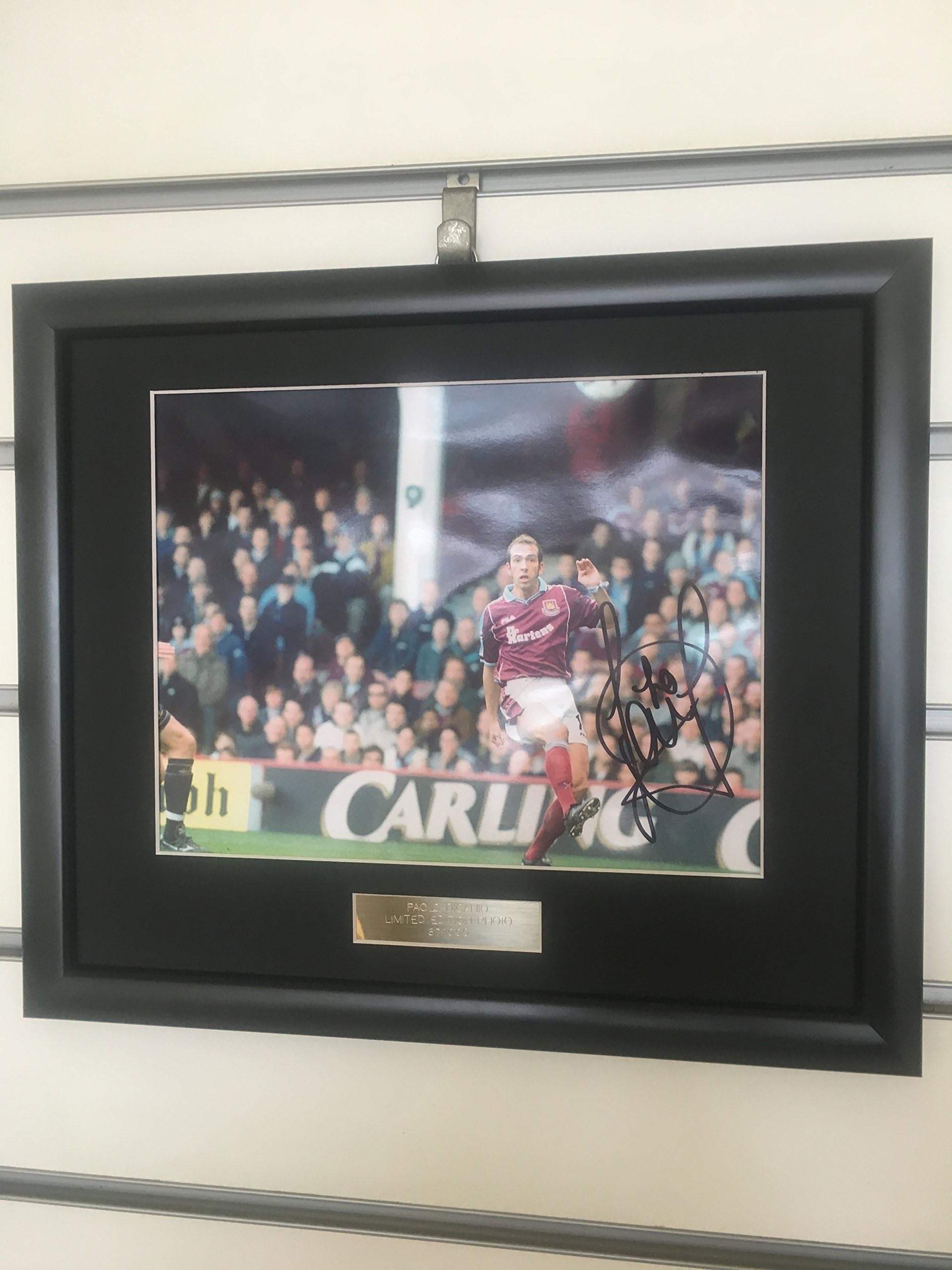 Paolo Dicanio Scissor Kick West Ham United framed autograph sports memorabilia
