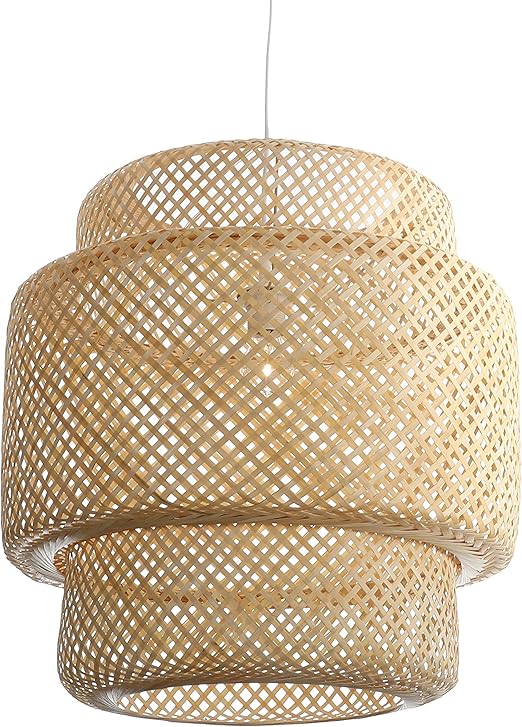 Lussiol 250601 Suspension Bambou 60 W Naturel Grand Amazon Fr Luminaires Et Eclairage