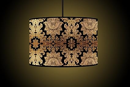 Homeworlds New 45cm Black Gold Lampshade Ceiling Light Lampsh