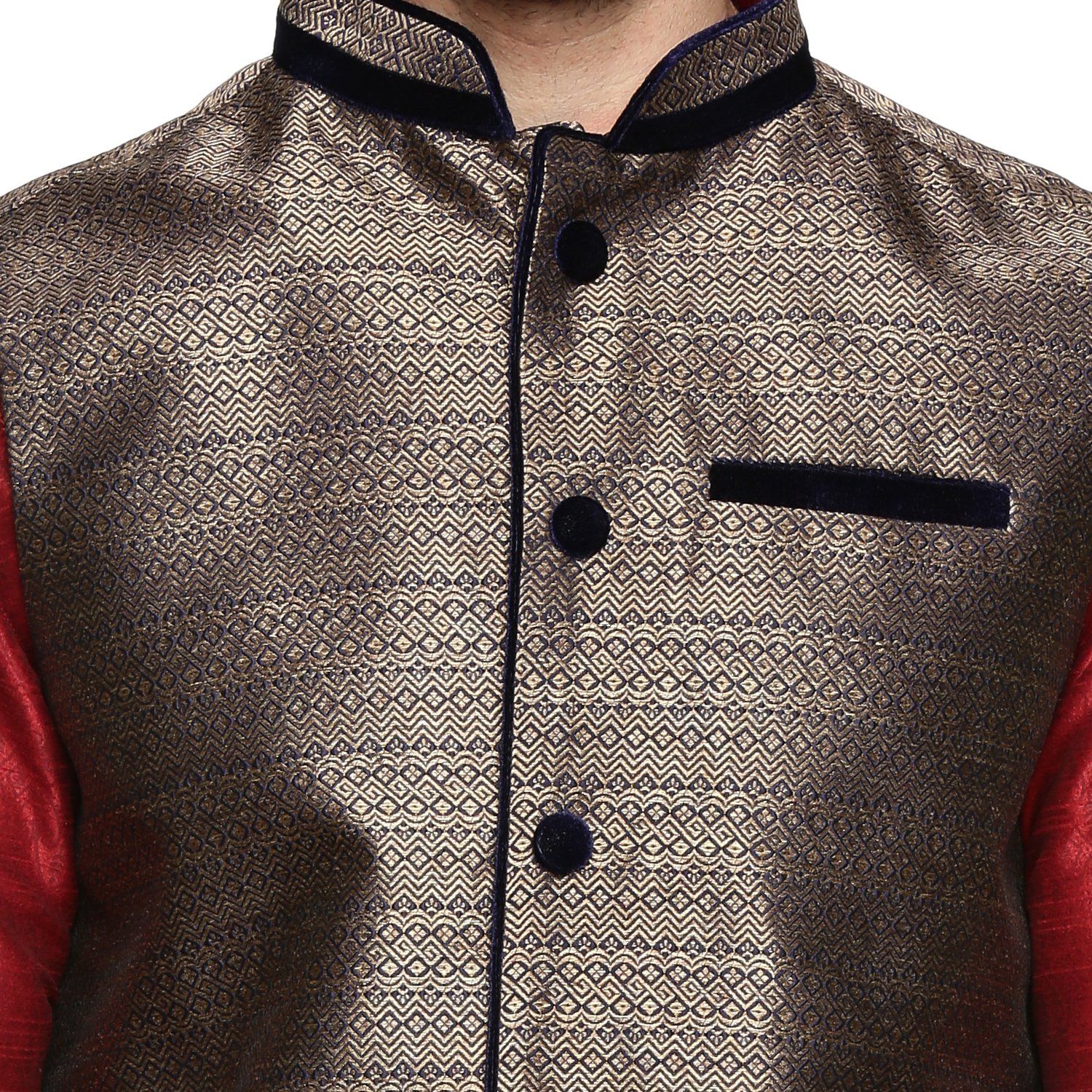 indus route by pantaloons boy's polyester blouson waistcoat