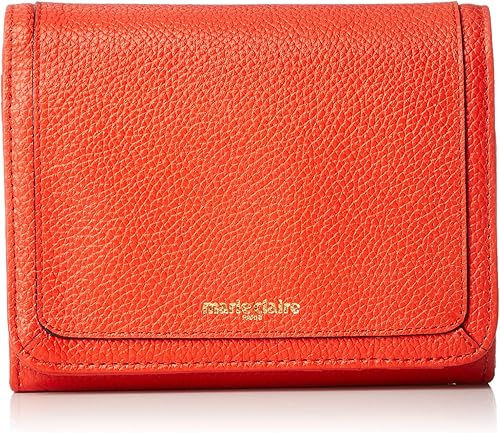 Amazon マリクレール 財布 2つ折り レディース 2つ折り財布 本革 ファスナー付き小銭入れ 大容量 ブランド カルーゼル オレンジ 財布