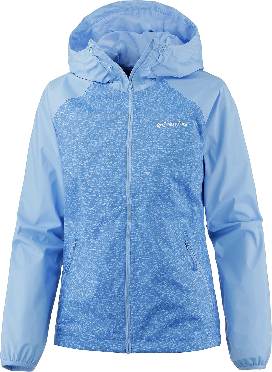 Cape poncho bébé imperméable fleurs multicolores Bleu