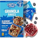 Cooper Street Blueberry Pomegranate Soft Baked Fruit Granola Bars, 12ct | Breakfast Bars, On-The-Go, School, Lunchbox Or Travel Snacks w/ Oat, Grain &amp; Seed, Low Sodium, Nut, Soy &amp; Dairy Free, Kosher