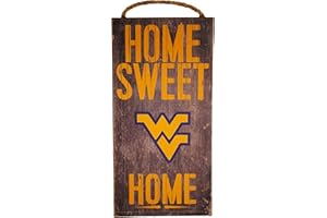 LA AUTO GEAR Fan Creations West Virginia Mountaineers 6" x 12" Home Sweet Home Wood Sign