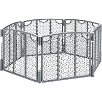 Evenflo Versatile Play Space, Indoor & Outdoor Play Space, Easy & Quick Assembly, Portable, 18.5 Square Feet of Enclosed Space, Durable Construction, For Children 6 to 24 Months, Cool Gray