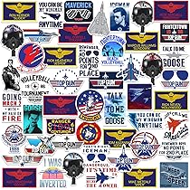 TOP Gun 50CT Vinyl Large Deluxe Stickers Variety Pack