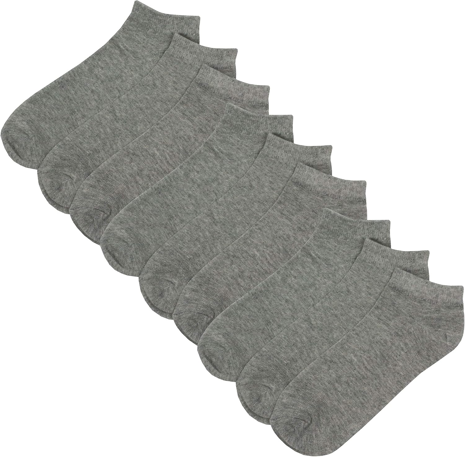 Women's Ladies Black Trainer Socks 9 works Cotton Sportswear Active Trainer Grey 4-8