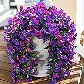 Faux Bougainvillea Artificial Flowers Plants for Outdoors Outside Decoration, 2pcs Fake Flowers Silk Long Trailing Vines UV Resistant Realistic for Front Door Porch Planter Urn Patio Balcony Yard, Mix