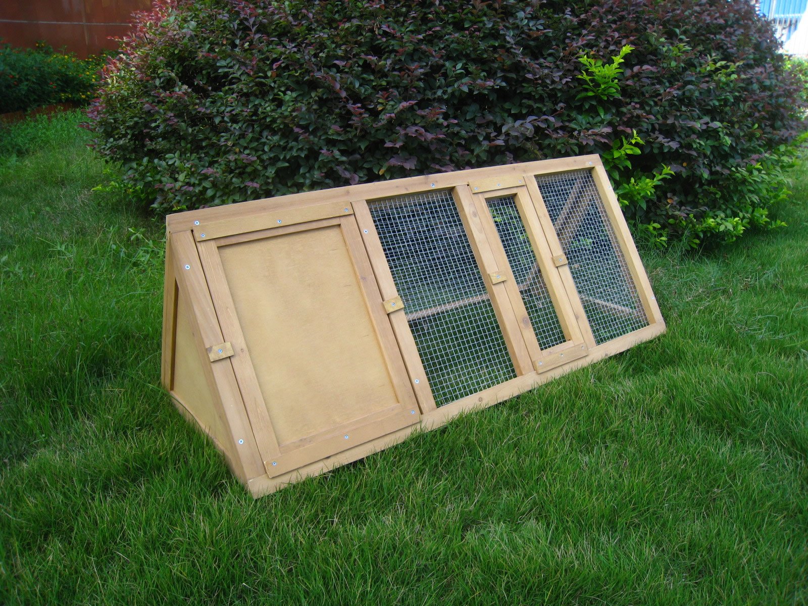 Marko Wooden Outdoor Triangle Rabbit Hutch and Run Guinea Pig Ferret
