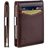 SERMAN BRANDS Money Clip Wallet - Mens Wallets slim Front Pocket RFID Blocking Card Holder Minimalist Mini Bifold