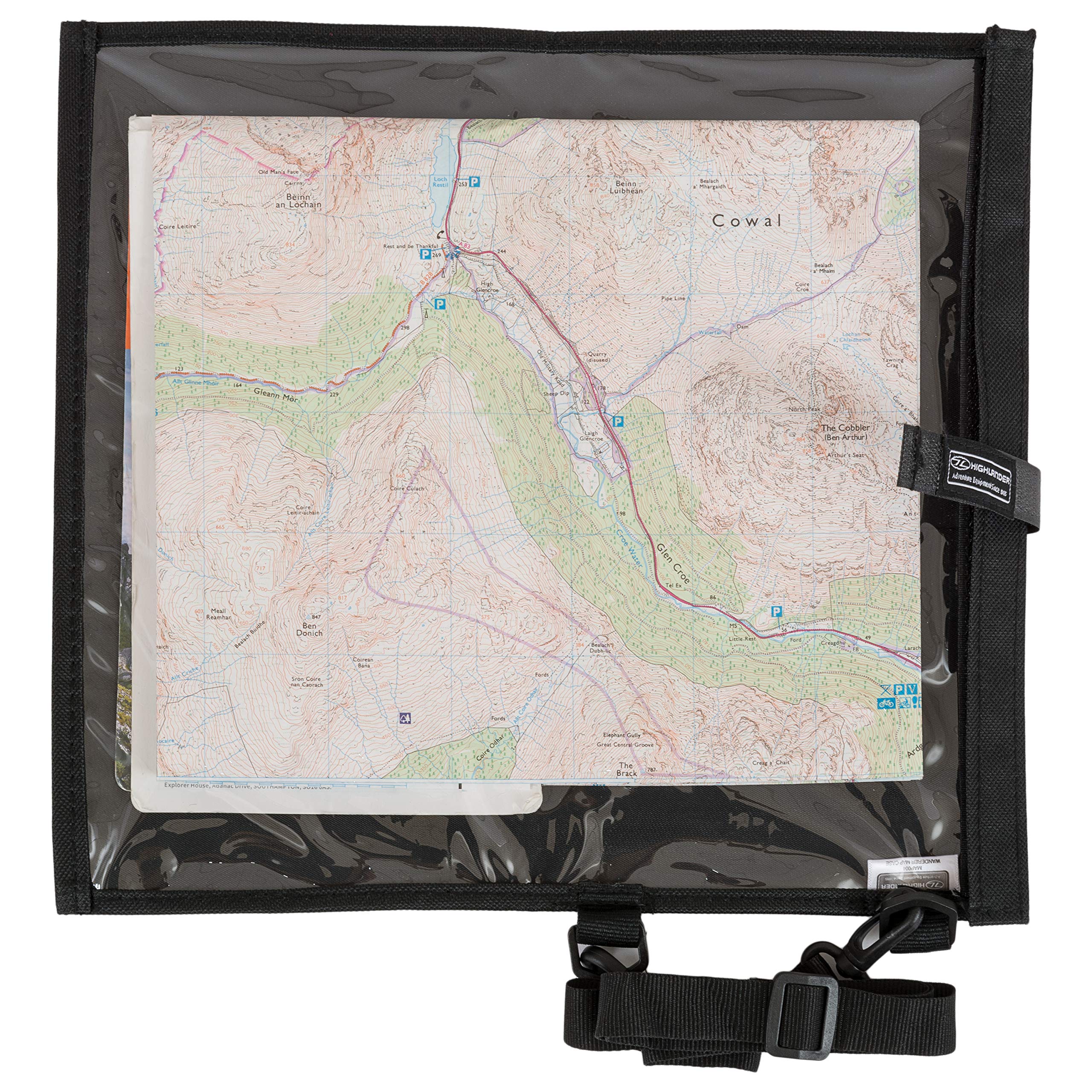 Highlander Water Resistant Map Case to Protect Maps, Phones & Valuables | Touch Screen Compatible | Perfect for Outdoor, Camping, Military, & Hiking. Foldable & Easy to Carry