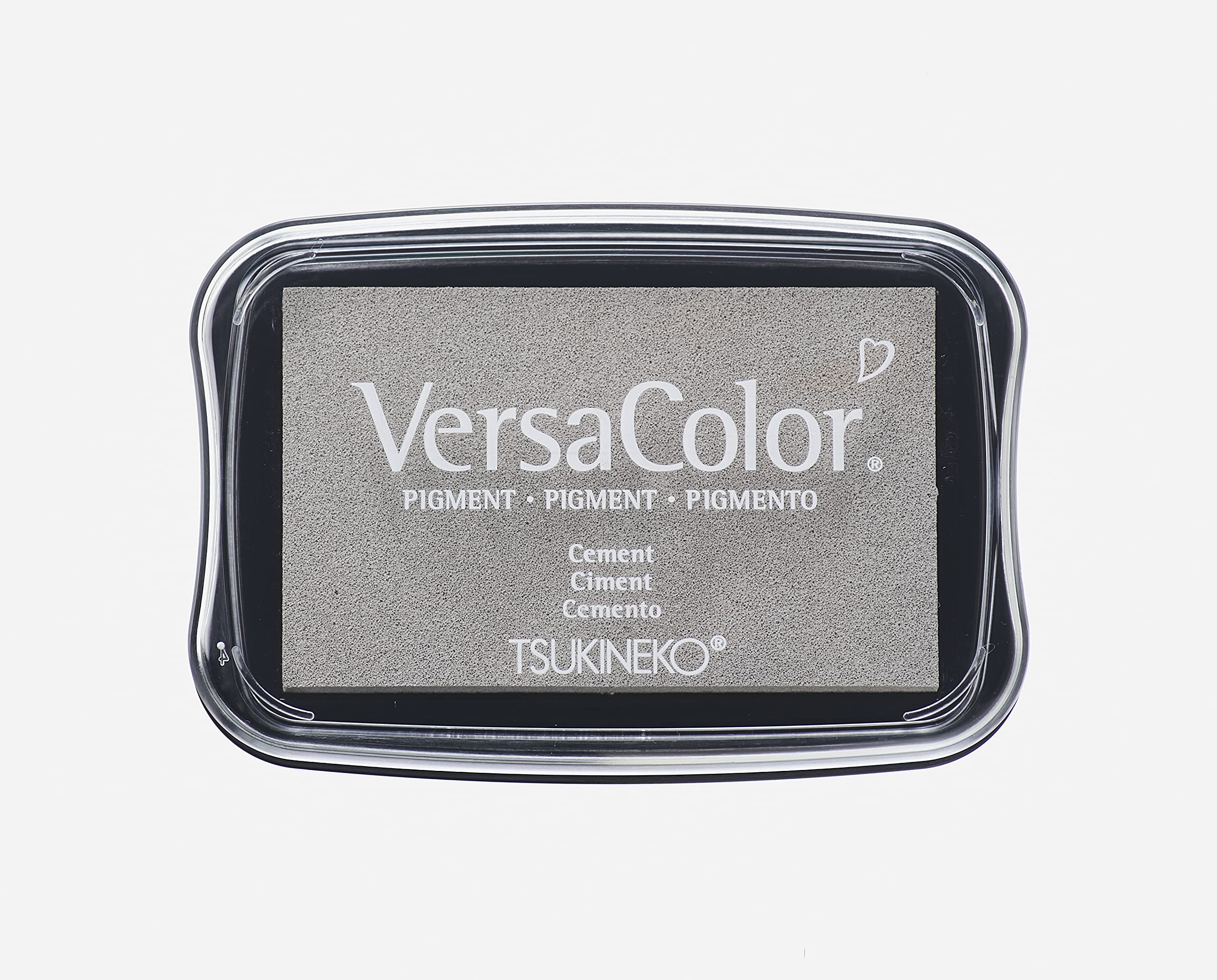 Rayher Versa Color Stamp Pad for Papercrafts, Card Making and Scrapbooking, Pigment Ink Pad for Stamping and Embossing, cement, 7.5x4.5cm, 29017556