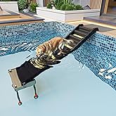 Adjustable 4-Leg Dog Pool Ramp - Quick Setup &amp; Foldable Dog Ramp for Pool, 200lbs Capacity - Non-Slip Design for Enhanced Stability, Black
